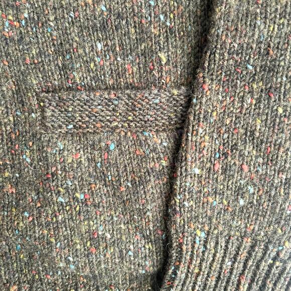 J Crew Cardigan Kilcarra 100% Wool Men's Large Green Ireland Classic Fisherman - Picture 7 of 10